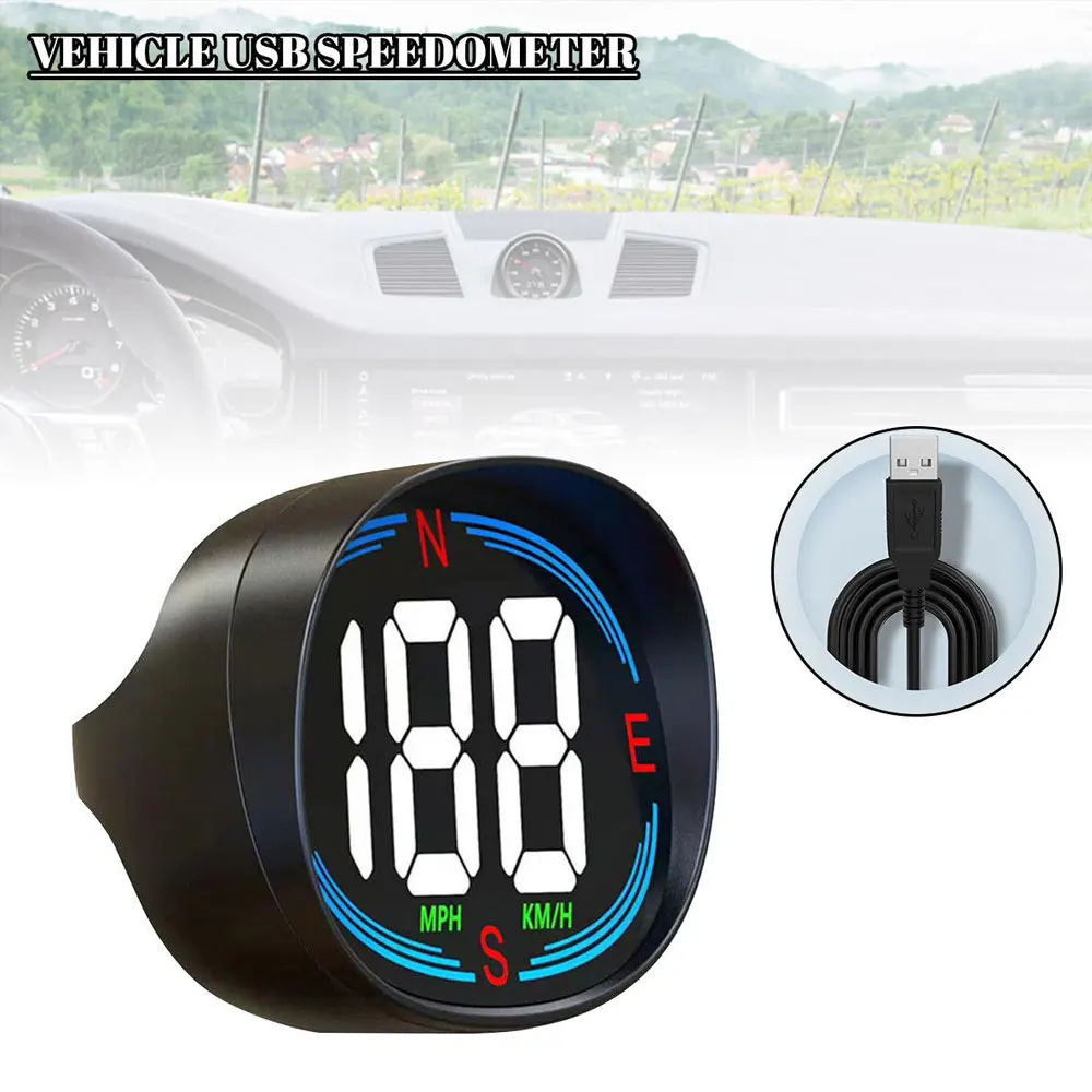   ڵ HUD GPS Tacho  ÷ ħ MPH KMH  B OBD2 ڵ ׼, ǰ