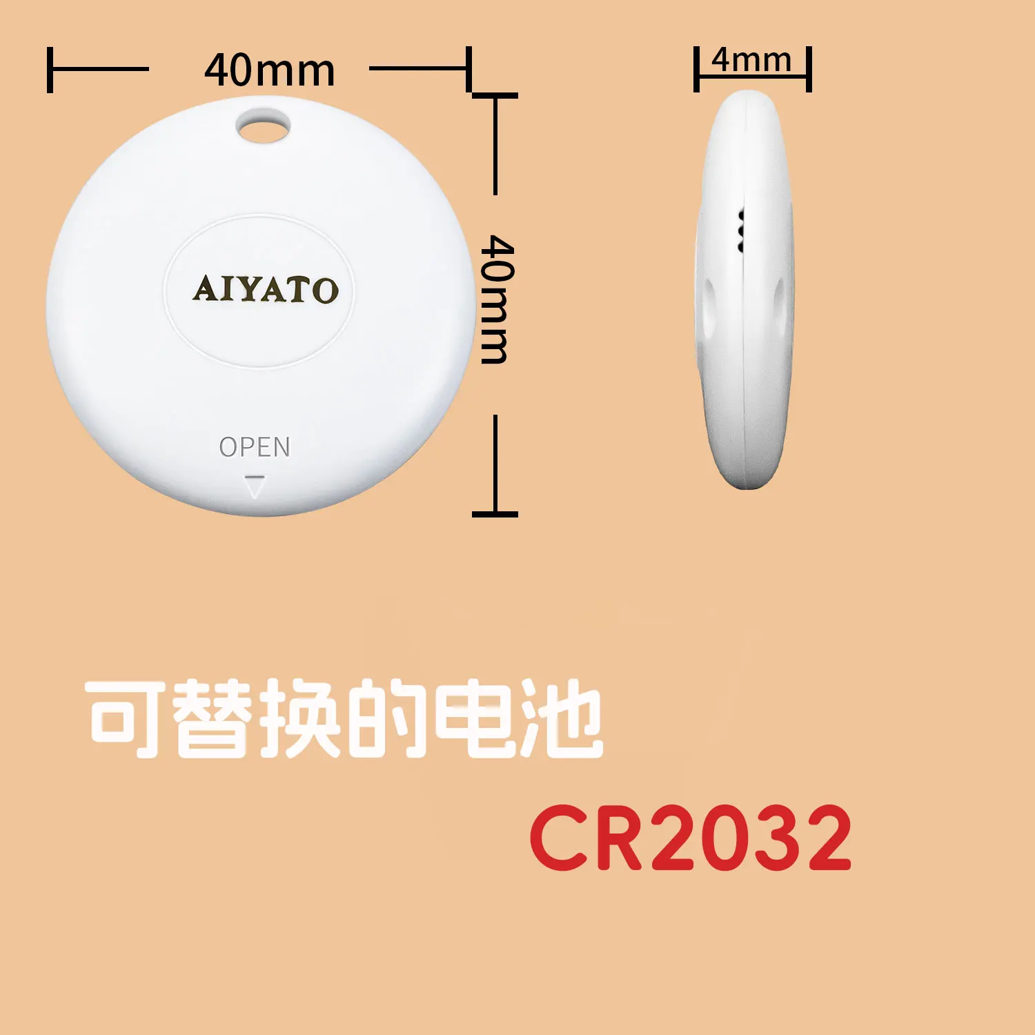 Aiyato-localizador Gps com Usb Mfi Certificada para Apple Encontrar Meu Aplicativo para Pesquisa Chaves Perdidas Carteiras Bagagem Gato Cães Air Tags