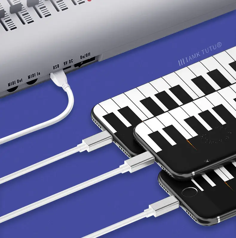 in USB B OTG Piano Cable For iPhone MIDI USB Instrument