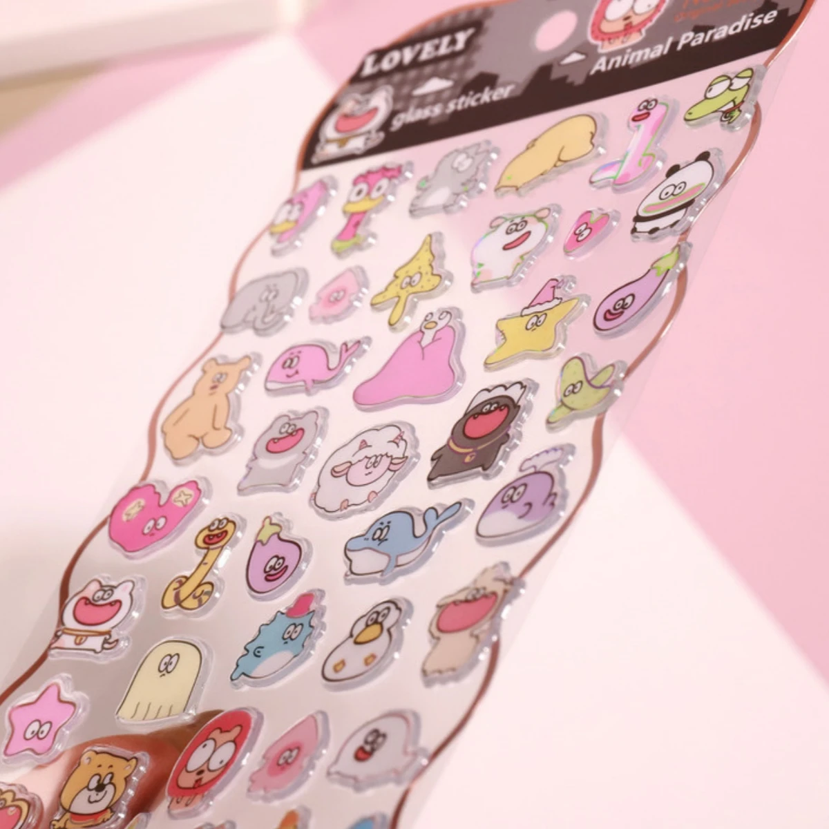 Charming Laser Glass Stickers for Scrapbooking & Journals