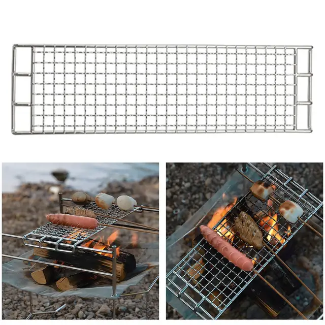 Bbq Grill Nettó Grillező Kosár Háló Huzaltartó Hordozható Rozsdamentes Acél Rács Tenger Gyümölcsei Piknik Főzés Kültéri Edényekhez - Image 4
