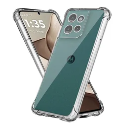 Crystal Clear Shockproof Airbag TPU Soft Silicone Protective Case for Moto S50 (Shockproof Case)