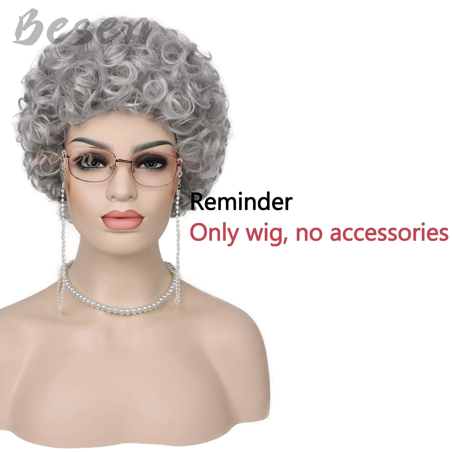 Old Lady Wig Accessories Old Women Grandma Granny Costume For Halloween Cosplay 100 Days Of School - Walmart Supplies