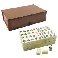 Chinese Mahjong Game Set 144 White Engraved Mini Tiles For Family Gathering For Chinese Style Game Play Family Leisure Time 1