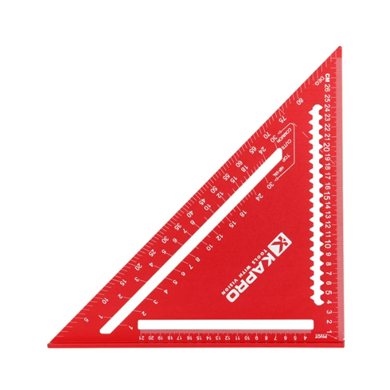 Kapro 7/12 인치 삼각형 눈금자 두꺼운 알루미늄 합금 Swanson Speed ??Square Metric Joiner 목공 용 각도 마킹 게이지