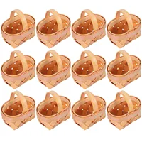 12Pcs Mini Wood Chip Basket Hand Woven Baskets Storage Bins Decorative Containers Home naments ganization Solutions 2