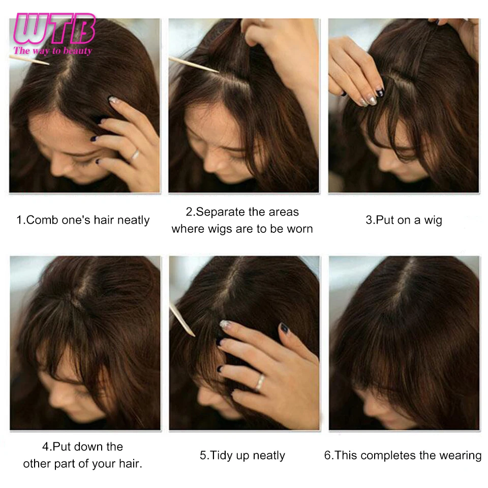 Synthetic Air Bangs Clips In Hair For Women Covering The Hairline Daily Wear Traceless Heat Resistant French bangs W