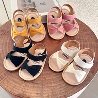 Infant Baby Girl Boy Sandals Comfort Premium Summer Outdoor Casual Beach Shoes with Flower Bowknot Anti Slip Rubber Sole Newborn 2