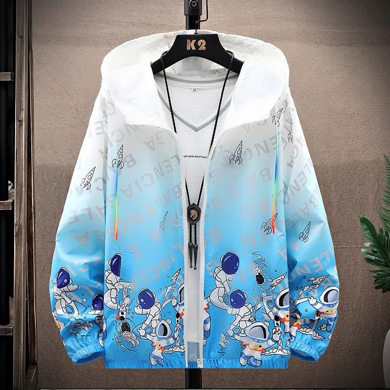 New Summer Male Quick Dry Windbreaker Hooded Jacket 2024 Men Waterproof Sun Protection Clothing Fishing Hunting Clothes Size 4XL