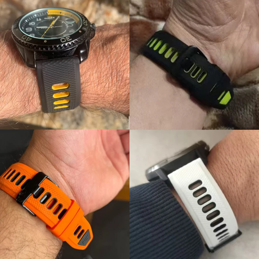 22mm Sports Silicone Watch Band - Durable and Stylish Bracelet