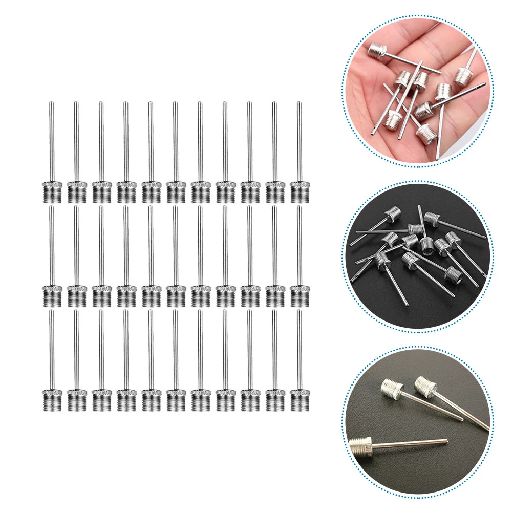 

50 Pcs Pneumatic Needle Air Pump Convenient Air Pump Needles For Balls Stainless Steel Professional Fitness