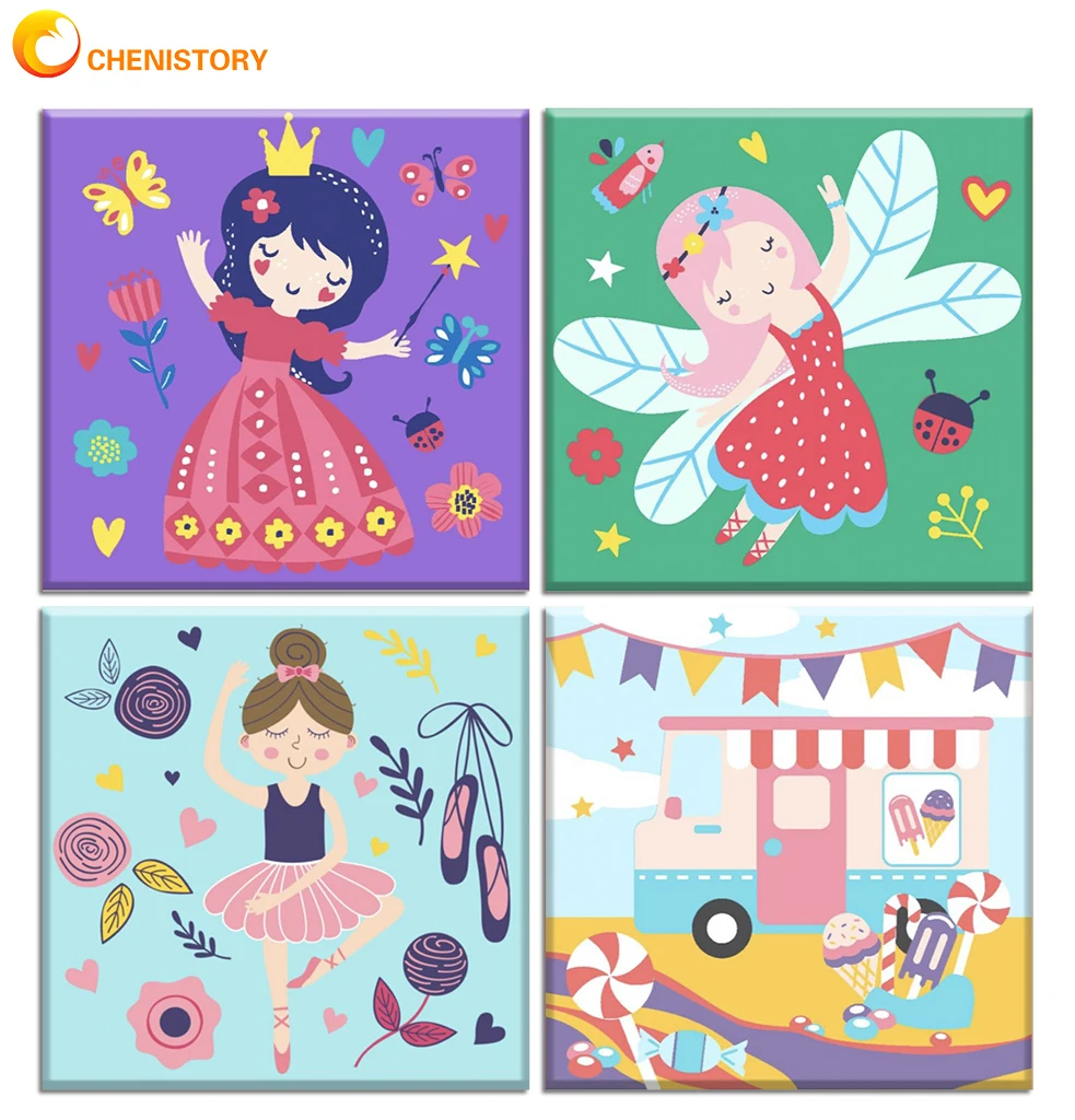 DIY Paint by Number Kids Images - With or Without Frame 1