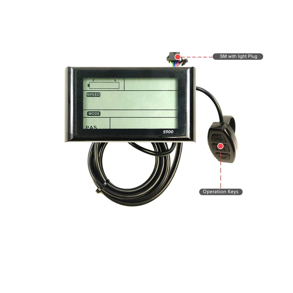 24V 72V E-바이크 전기 자전거 스쿠터 LCD S900 디스플레이 패널은 전력 소비를 확인하고 라이딩을 향상시킵니다.