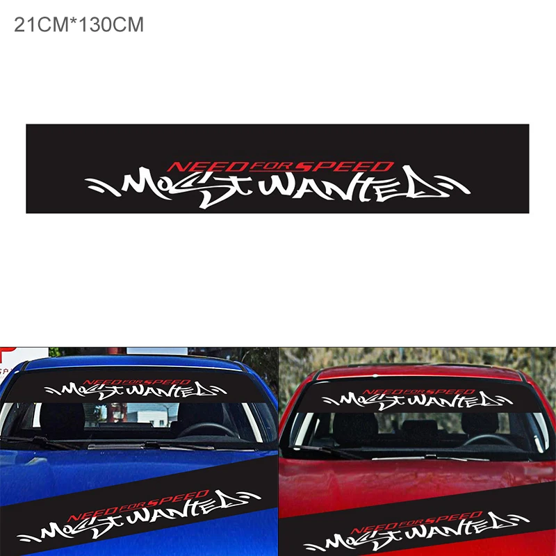 

130 x 21CM PVC NEED Letter Pattern Car Stickers and Decals Sun Resistant Front Rear Windshield Sticker Exterior Accessories