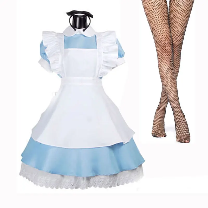 Adult Women Alice In Wonderland Costume Alice Dress Maid Cosplay Costume Halloween Carnival Costumes