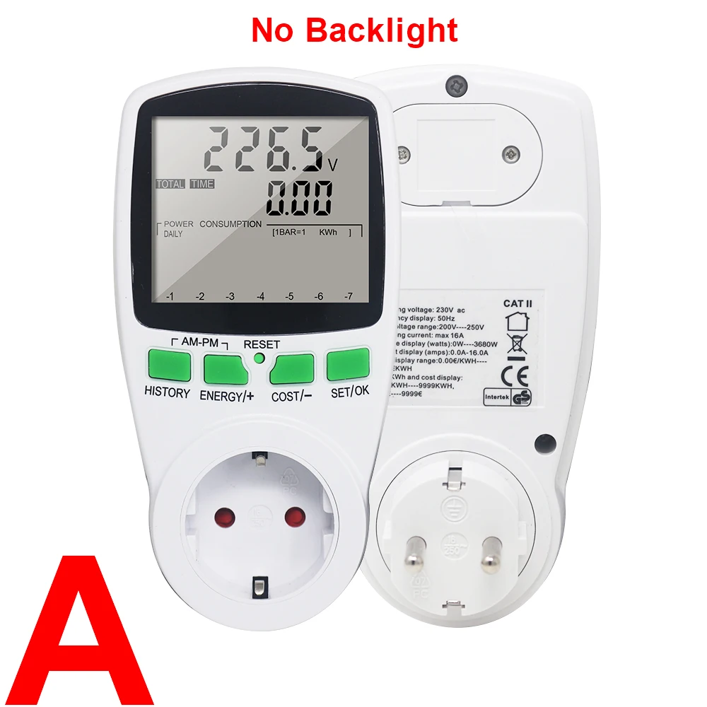 AC Power Energy Meter Digitale Wattmeter KWh Watt Volt Amp, 49 OFF