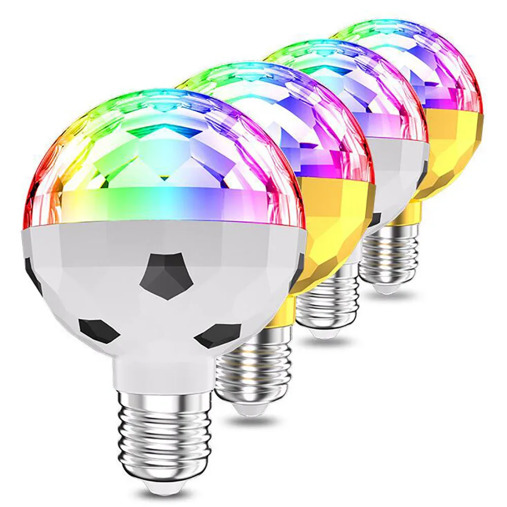 E27 LED RGB 6W 볼 라이트 회전 마법의 프로젝션 램프 파티 DJ 디스코 볼 라이트, 홈 파티 KTV 바 무대 웨딩 라이트