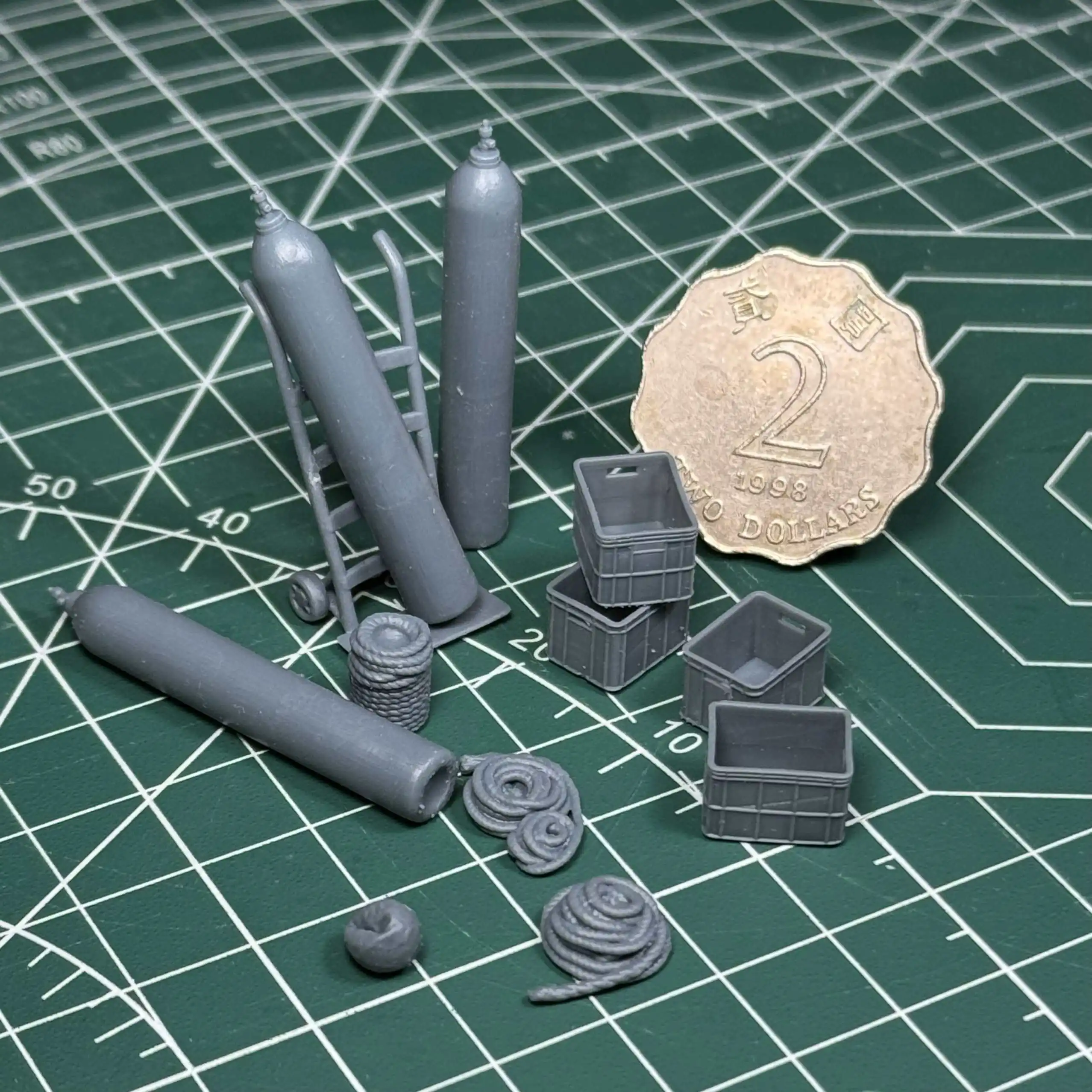 1/35 모델 장면 액세서리, 현대 산업 폐기물, 무색 및 자체 조립 3D 프린팅 S005