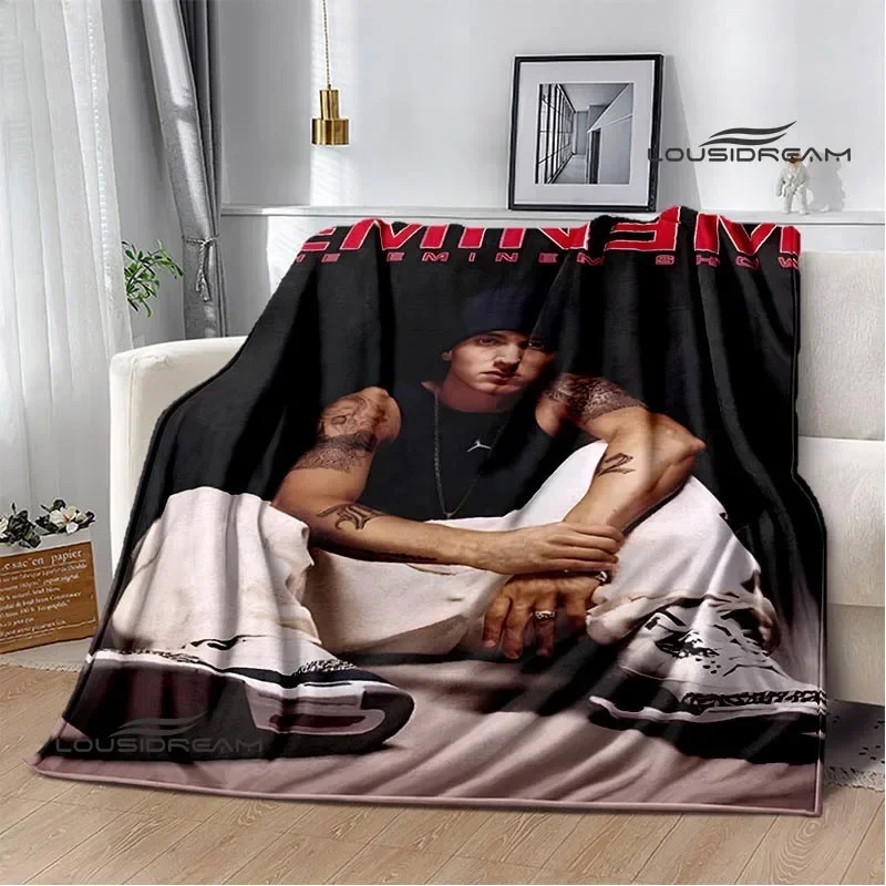 Eminem hip -hop singer printing blanket Warm Flannel Blankets Picnic blanket blankets for beds cubre cama Birthday Gift 6