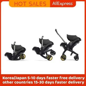 Lightweight stroller lightweight wheelchair with point safety belt one key folding baby pram
