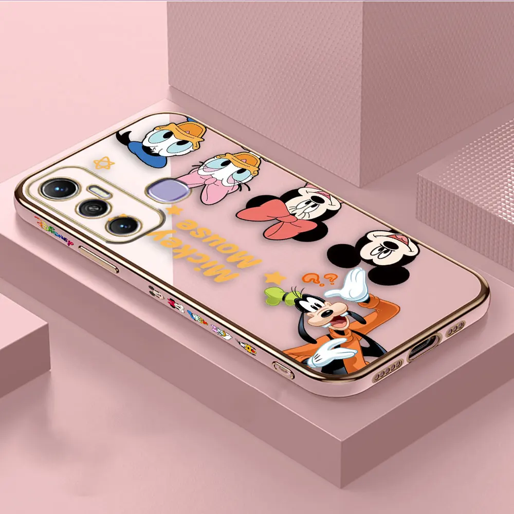 thumbnail image 1 of Smooth E-TPU Phone Case Infinix TECNO POP SPARK 6 7 8 10 20 GO 20C CAMON 17 18 19 20 2 3 4 Case Minnie Mickey Donald Duck Goofy, 1 of 5