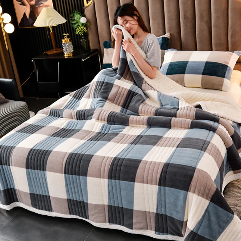MIDSUM Winter Blankets And Throws Warm Thick Bed Blanket Home Weighted  Blanket For Double Bed Heavy Fluffy Bedspread Kids Duvet - AliExpress