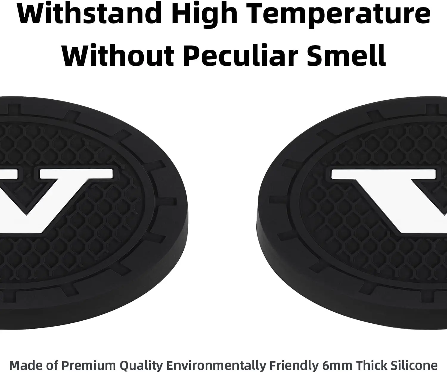 빅토리 자동차 컵홀더 삽입형 실리콘 미끄럼 방지 컵 매트 볼보 V XC90 XC60 XC40 S90 S60 V90 V60 호환 (2개입 2.75인치)