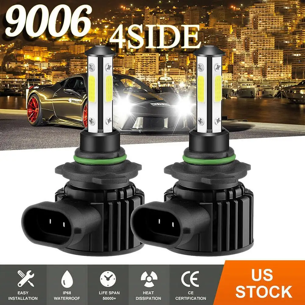 Car Led Headlights 360 Degrees Lighting Headlamp Bulbs Modified Parts
