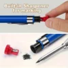 Metal Woodworking Mechanical Pencil With 2.8mm 10pcs/box Lead and Eraser, Deep Hole Marker Carpenter Architect Drawing Pencils 4