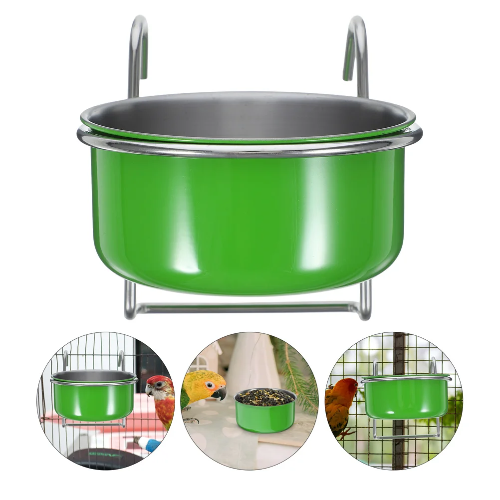 

Parrot Food Bowl Bird Feeder Feeding Tool Birds The Tools Portable Cage Supply Anti-fall Pet