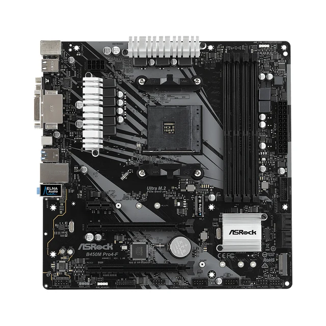 Msi b450m Pro4-F Motherboard Support Sockel am4 ryzen 7 