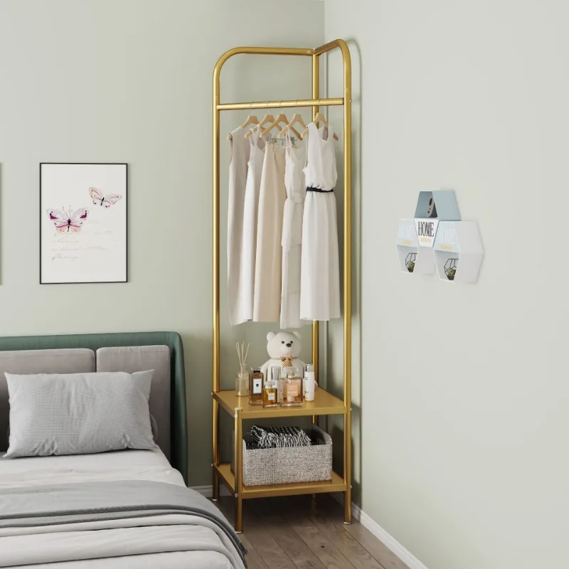

Metal Black Drying Rack Clothes Wardrobe Minimalist Standing Clothes Rack Balcony White Furniture Living Room