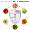 500/900ML Manual Meat Mincer Garlic Chopper Rotate Garlic Press Crusher Vegetable Onion Cutter Kitchen Cooking Accessories 2