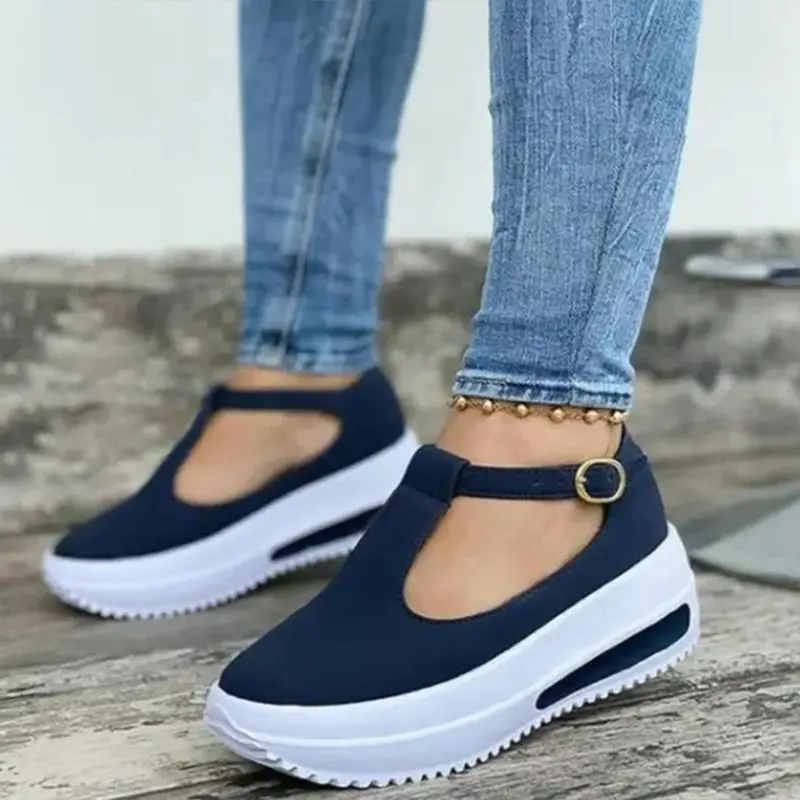 Summer Women Shoes Thick Bottom Platform Flat Shoes Ladies Wedges Sandals Buckle Strap Casual Female Footwear Shake women sandals women wedges heels shoes
