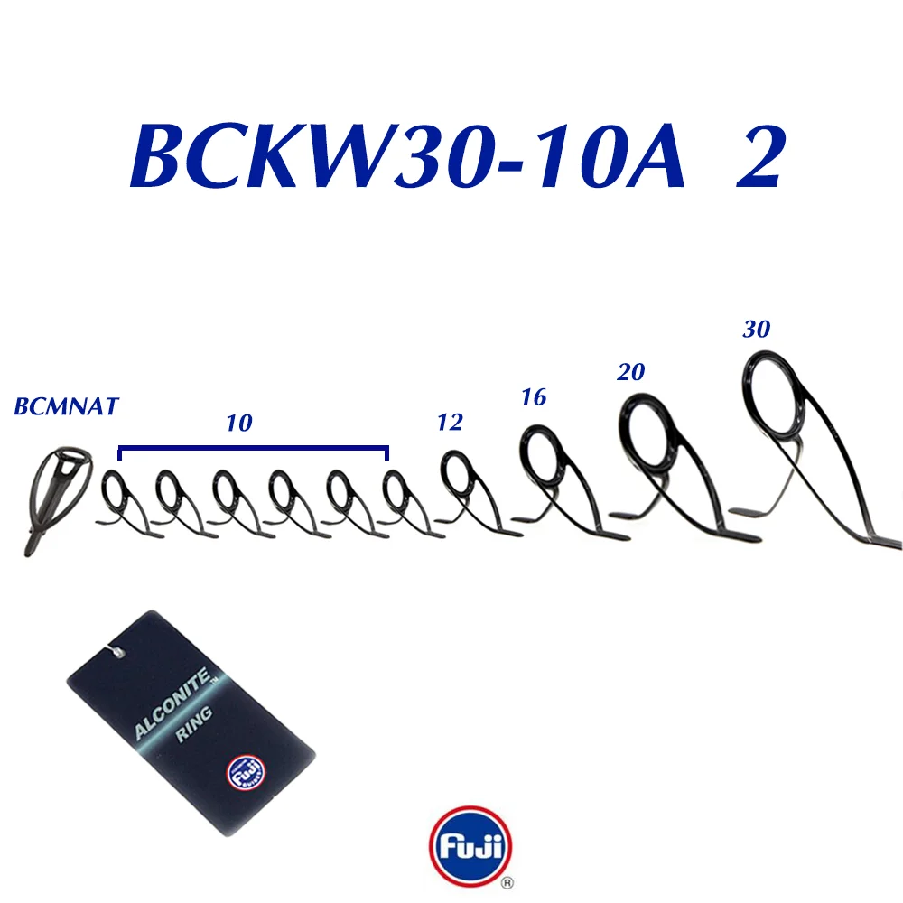 Original Fuji KW30-8A10A Silber oder Dunkelgrau Alconite-Ringset für Brandungsruten und schwere Brandungsfischerei-Rutenkomponenten – Detail 8