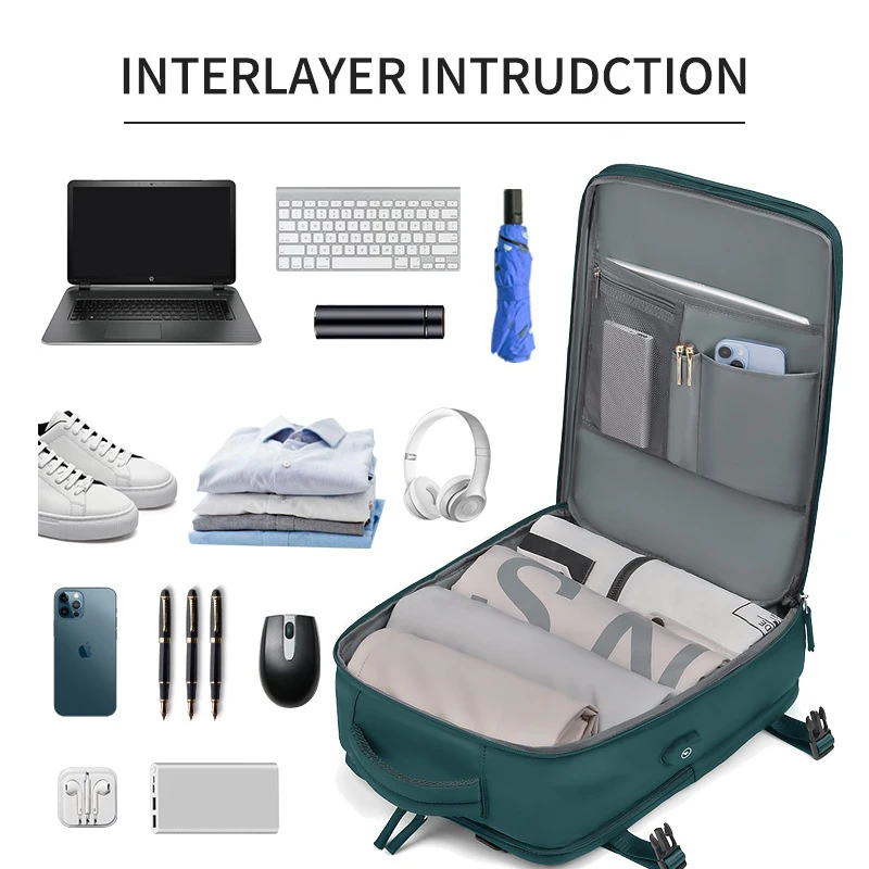 New travel backpack with large capacity and multifunctional luggage bag, travel backpack, business carry on USB charging port
