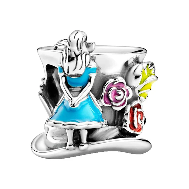 Fit Pandora Disney Alice in Wonderland Charms Bracelet Women Enamel Tea  Party Rose Cup Beads for Jewelry Making Accessories DIY - AliExpress