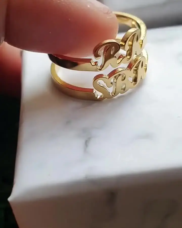 Женские кольца из нержавеющей стали серебряного цвета с именами на палец для пар