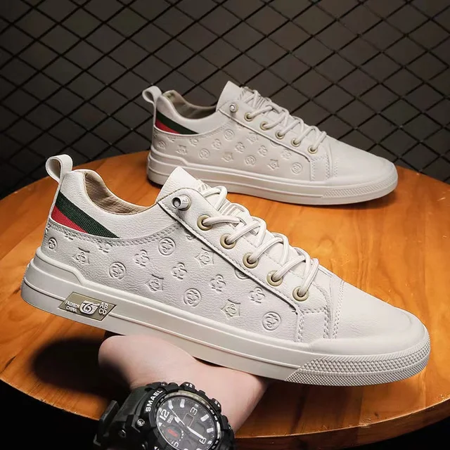 Mannen Leren Schoenen Designer Sneakers Man Mannelijke Mode Tennisschoenen Luxe Merk Skateboard Casual Vulcaniseer Schoenen voor Mannen_voghion.com