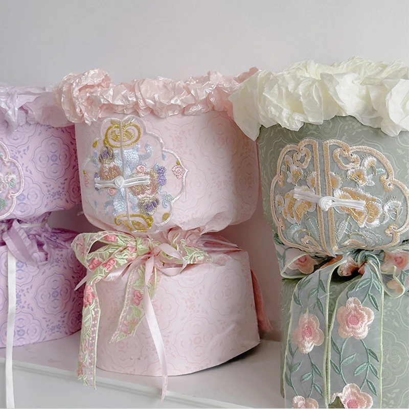 수제 한복 장 꽃 자수 레이스 리본, 바느질 원단 공예 용품, DIY 바느질 액세서리, 1 마당