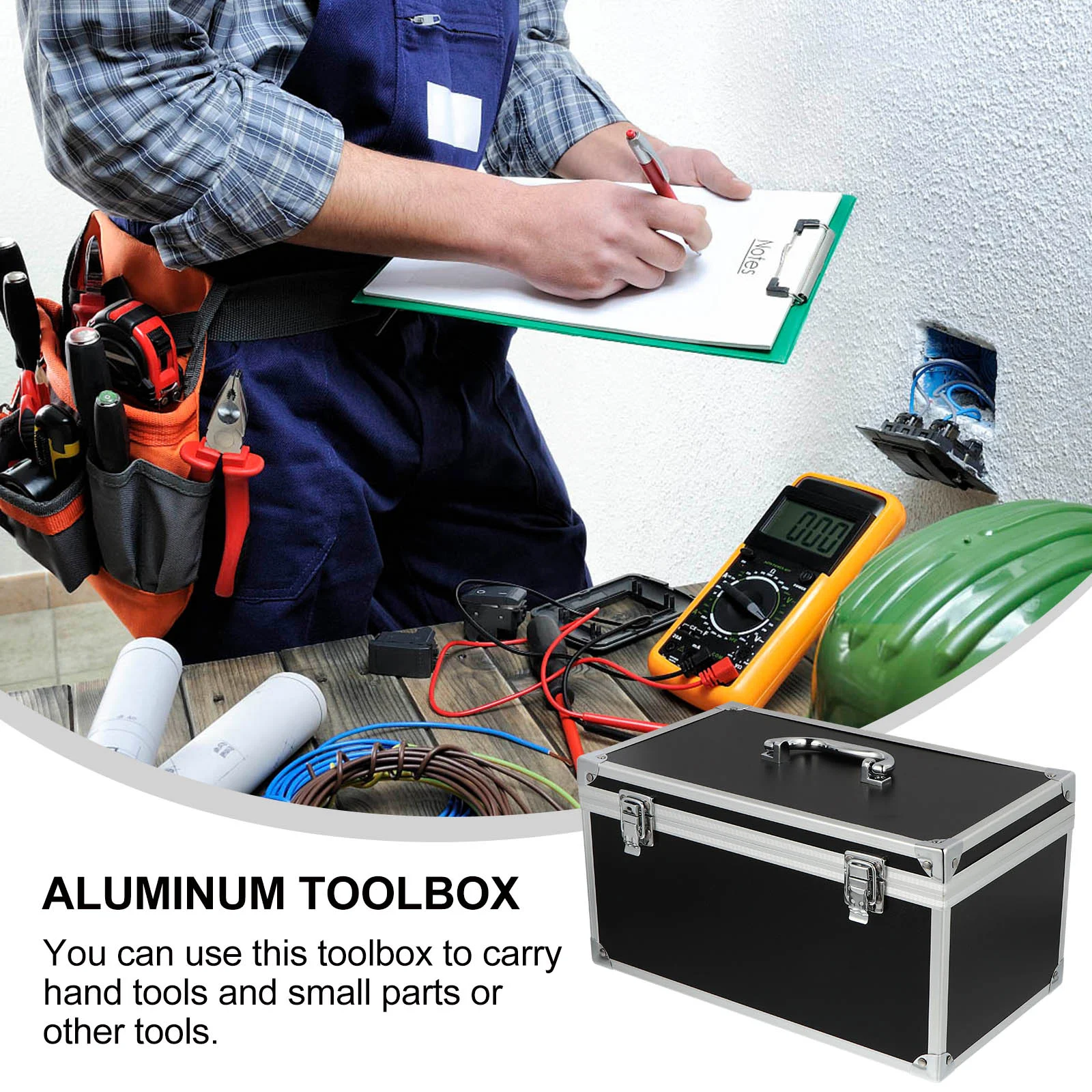 Toolbox Equipment Case Instrument Container Portable Aluminum Suitcases Carrying Storage Boxes Bags Multifunction 4