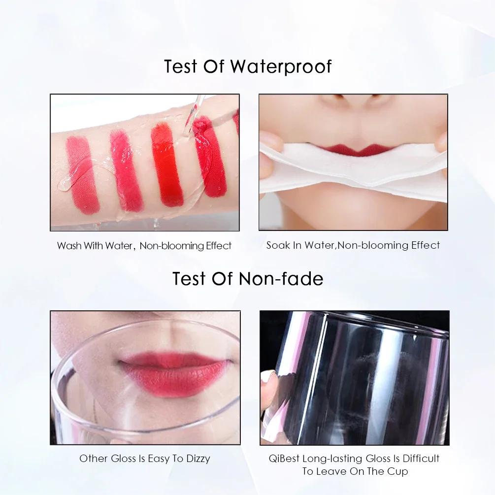 QIbest matte non-stick cup non-fading lip gloss, matte liquid lipstick 3