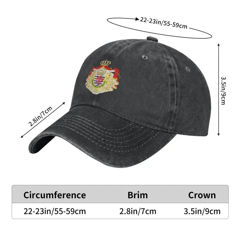 Fashion Cotton Coat Of Arms Of Luxembourg Baseball Cap Men Women Custom Adjustable Unisex Dad Hat Hip Hop