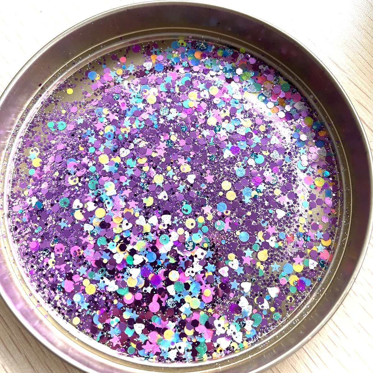 

100g Purple Glitter Epoxy Resin Filling Rainbow Filler DIY Star Heart Mix Color Sequins For Jewelry Making Nail Tumbler Cup