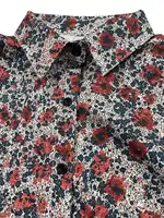 Ditsy Floral Print Long Sleeve Button-Up Blouse for Women, Loose Fit Casual Shirt - Image 5