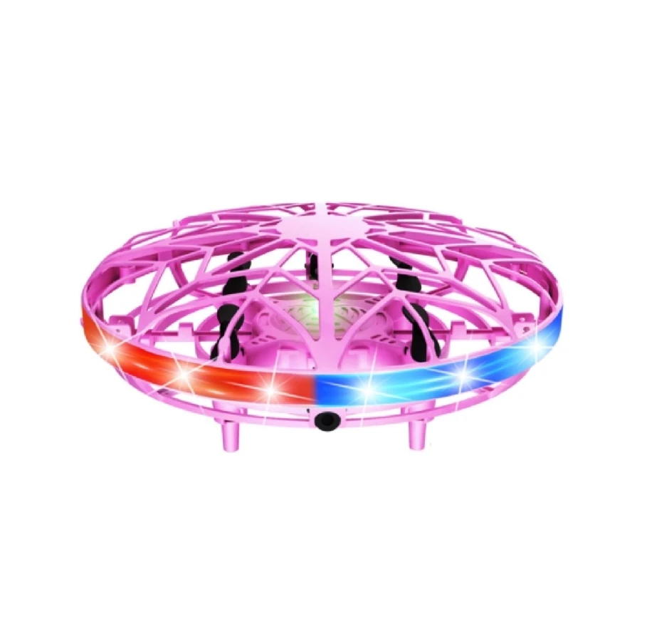 HWRC Mini UFO Hand Sensing Induction elicottero modello RC Drone con luci a LED, giocattoli ricaricabili USB per bambini