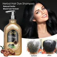 Natural Herbal Ganoderma Lucidum Black Hair Shampoo Permanent Effective White Turn Black Strengthen Hair Roots 520ml 1
