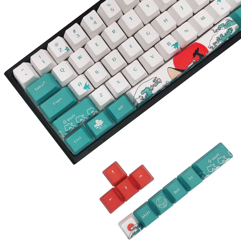 

Комплект ключей для геймеров GK61/RK61/Anne/ALT61, клавиатура с профилем OEM, Коралловое море России, 60 процентов красителя, для GK61/RK61/Anne/ALT61