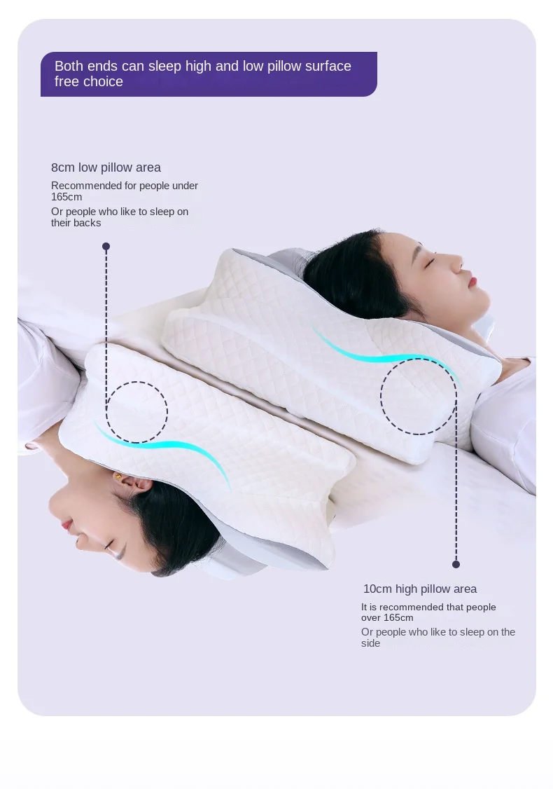 Memory Foam Cervical Pillow for Neck Pain Relief - Anti-Snore Pillow