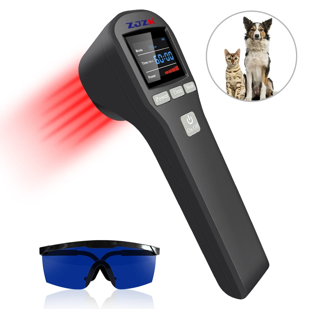 

ZJZK 4×808nm+16×650nm 880mw Low Level Laser Therapy Device Physical Therapy Arthritis Body Pain Relief for Pets Animals 3000mAh